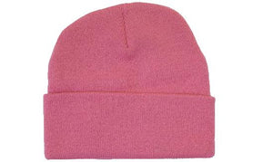 Acrylic Toque with Cuff - Pink