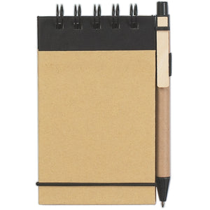 Eco-Friendly Spiral Jotter & Pen - Natural With Black