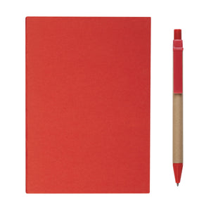 MeetingMate Notebook With Pen And Sticky Flags - Red