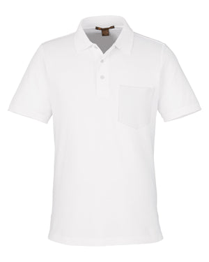 Harriton Men's Valiant Cotton Snag Protect Pocket Polo