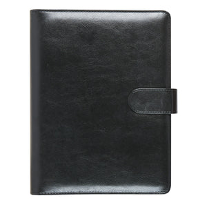 Leather Look Personal Binder - Black