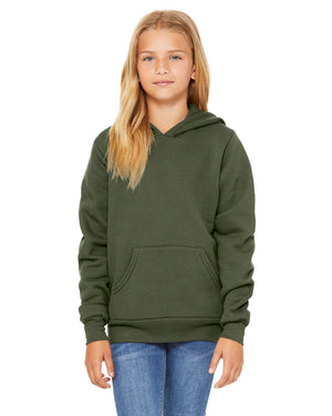 Bella + Canvas Youth Sponge Fleece Pullover Hooded Sweatshirt