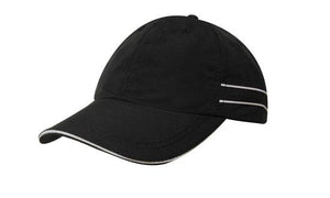 Microfibre Sports Cap Piping-Sand - Custom Embroidered -