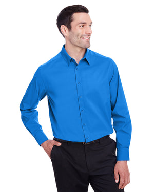 CrownLux Performance® Men's Stretch Woven Shirt - French Blue