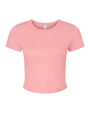 Ladies' Micro Ribbed Baby T-Shirt - Solid Pink Blend