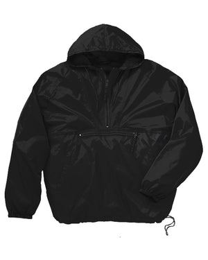 Adult Packable Nylon Jacket - Black