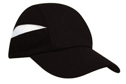 Super light weight performance running cap w/ elastic & toggle / solid - Custom Embroidered