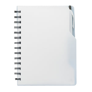 Spiral Notebook With Pen - Frost White