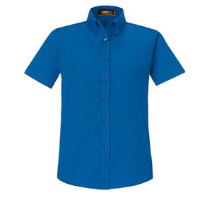 Core365 Origin Short Sleeve Twill Shirt - Women - True Royal