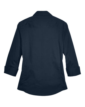 Devon & Jones Ladies' Perfect Fit™ Three-Quarter Sleeve Stretch Poplin Blouse