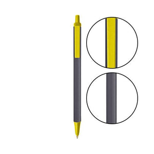 Slate BIC® Clic Stic® Pen - Slate With Yellow