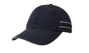 Microfibre Sports Cap Piping-Sand - Custom Embroidered -