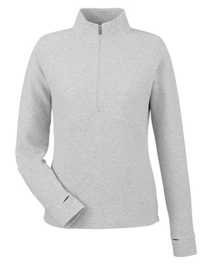 Ladies' Spirit Textured Quarter-Zip - Platinum Heather