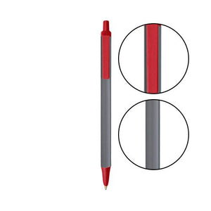 Silver BIC® Clic Stic® Pen - Silver With Red