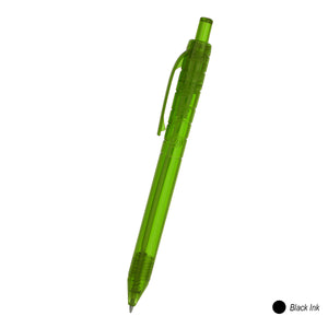 Oasis Recycled Bottle Pen - Translucent Green with Black Ink