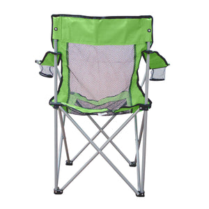 Mesh Folding Chair With Carrying Bag - Lime With Black