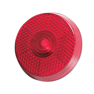 Round Blinking Light With Back Clip - Red