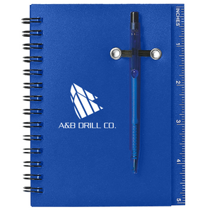 Spiral Notebook & Pen - Frost Blue