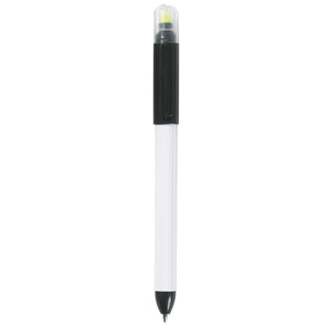 Twin-Write Pen With Highlighter - White