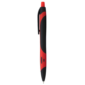 Sleek Write Two-Tone Rubberized Pen - Black With Red