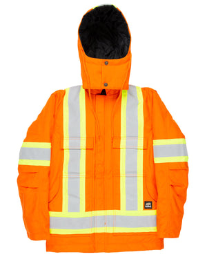 Men's Safety Striped Arctic Insulated Chore Coat - Orange