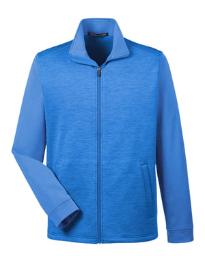 Devon & Jones Men's Newbury Colourblock Mélange Fleece Full-Zip