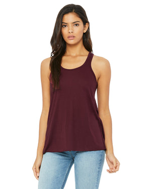 Ladies' Flowy Racerback Tank - Maroon