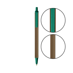 Metallic Sand BIC® Clic Stic® Pen - Metallic Sand With Forest Green