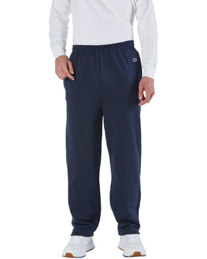 Adult Powerblend® Open-Bottom Fleece Pant with Pockets - Navy