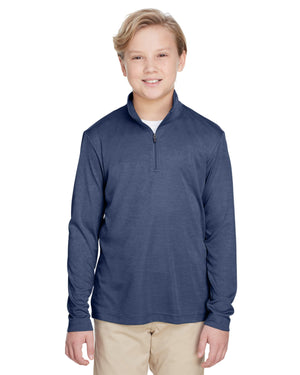 Team 365 Youth Zone Sonic Heather Performance Quarter-Zip