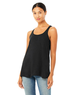 Ladies' Flowy Racerback Tank - Black Heather