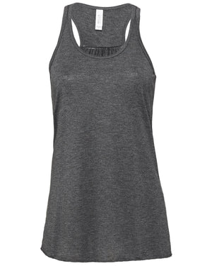 Ladies' Flowy Racerback Tank - Dark Gry Heather