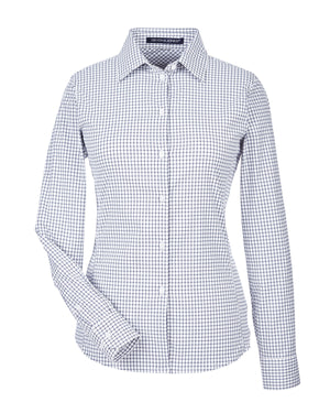 Devon & Jones CrownLux Performance® Ladies' Micro Windowpane Woven Shirt