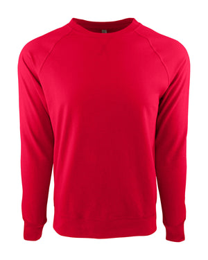 Unisex Laguna French Terry Raglan Sweatshirt - Red