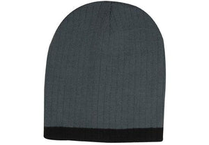 Two Tone Cable Beanie - Custom Embroidered -