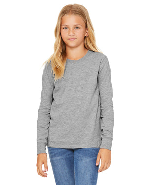 Bella + Canvas Youth Heather CVC Long-Sleeve T-Shirt