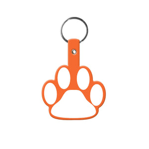 Paw Flexible Key Tag - Orange