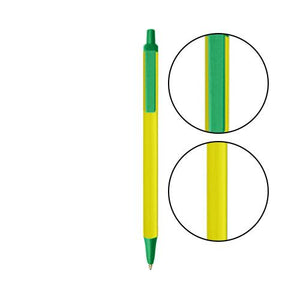 Yellow BIC® Clic Stic® Pen - Yellow With Green