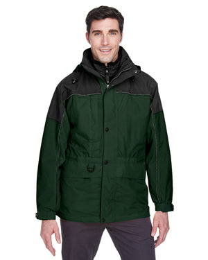 North End Adult 3-in-1 Two-Tone Parka - Alpine Green