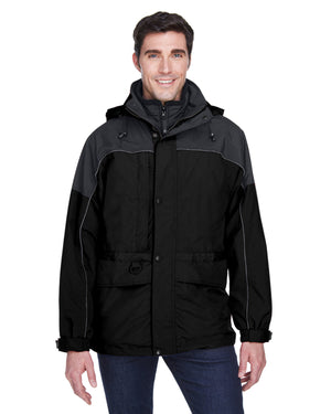 North End Adult 3-in-1 Two-Tone Parka - Black