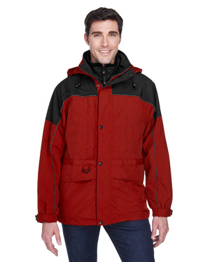 North End Adult 3-in-1 Two-Tone Parka - Molten Red