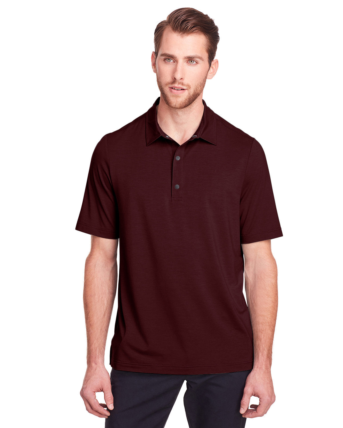 North End Men's Jaq Snap-Up Stretch Performance Polo