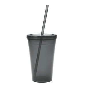 16 Oz. Sunsplash Double Wall Tumbler - Translucent Charcoal