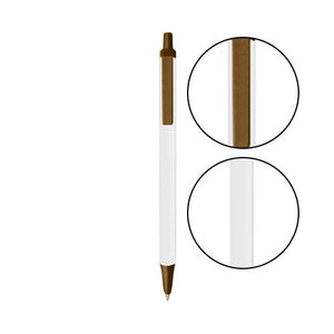 Clear BIC® Clic Stic® Pen - Clear With Metallic Brown