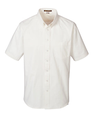 Harriton Men's Foundation Cotton Short-Sleeve Twill Shirt with Teflon™