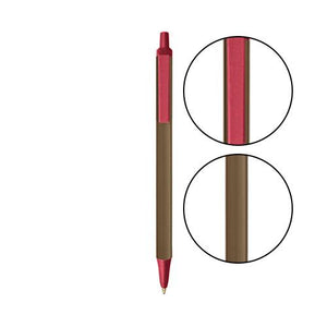 Metallic Sand BIC® Clic Stic® Pen - Metallic Sand With Metallic Red