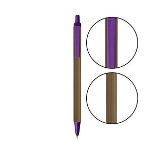 Metallic Sand BIC® Clic Stic® Pen - Metallic Sand With Purple