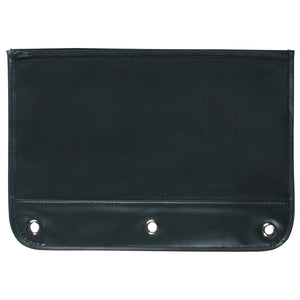 Zippered Pencil Case - Black With Black