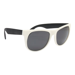 Rubberized Sunglasses - White With Black