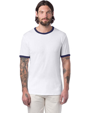 Unisex Keeper Ringer T-Shirt - White/Navy